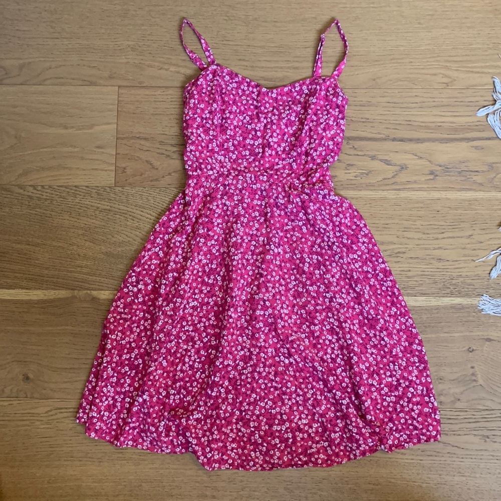 Pink old navy floral cami dress